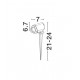 Sandy Black Aluminium & Glass LED 3 Watt 303,24Lm 3000K 220-240 Volt 50Hz Beam Angle 24o IP65 D: 4.2 W: 7 H: 21-24 cm 