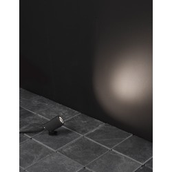 Sandy Black Aluminium & Glass LED 3 Watt 303,24Lm 3000K 220-240 Volt 50Hz Beam Angle 24o IP65 D: 4.2 W: 7 H: 5.5-8 cm 