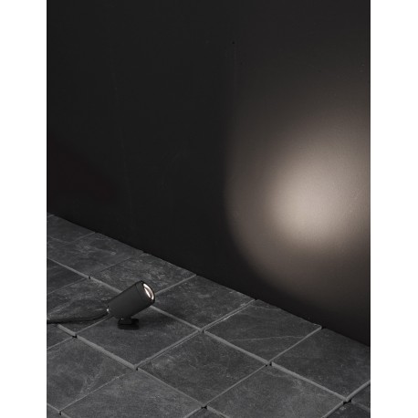 Sandy Black Aluminium & Glass LED 3 Watt 303,24Lm 3000K 220-240 Volt 50Hz Beam Angle 24o IP65 D: 4.2 W: 7 H: 5.5-8 cm 