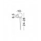 Sandy Black Aluminium & Glass LED 7 Watt 578,7Lm 3000K 220-240 Volt 50Hz Beam Angle 24o IP65 D: 6.5 W: 10 H: 24-28 cm 