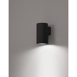 Sandy Black Aluminium & Glass LED Chip Cree 2x10 Watt 565Lm 220-240 Volt 50Hz 3000K Beam Angle 7o IP65 D: 5.5 W: 7 H: 17 cm 