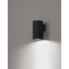 Sandy Black Aluminium & Glass LED Chip Cree 2x10 Watt 565Lm 220-240 Volt 50Hz 3000K Beam Angle 7o IP65 D: 5.5 W: 7 H: 17 cm