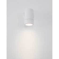White ABS Glass Diffuser LED GU10 1x7 Watt Bulb Excluded IP44 Light Down D: 6 W: 8.5 H: 12 cm 