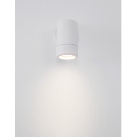 White ABS Glass Diffuser LED GU10 1x7 Watt Bulb Excluded IP44 Light Down D: 6 W: 8.5 H: 12 cm 