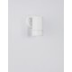 White ABS Glass Diffuser LED GU10 1x7 Watt Bulb Excluded IP44 Light Down D: 6 W: 8.5 H: 12 cm 