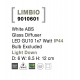 White ABS Glass Diffuser LED GU10 1x7 Watt Bulb Excluded IP44 Light Down D: 6 W: 8.5 H: 12 cm 