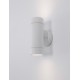 White Acrylic Glass Diffuser LED GU10 2x7 Watt Bulb Excluded IP44 Light Up & Down D: 8 W: 8.5 H: 16 cm 