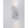 White Acrylic Glass Diffuser LED GU10 2x7 Watt Bulb Excluded IP44 Light Up & Down D: 8 W: 8.5 H: 16 cm