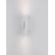 White Acrylic Glass Diffuser LED GU10 2x7 Watt Bulb Excluded IP44 Light Up & Down D: 8 W: 8.5 H: 16 cm 