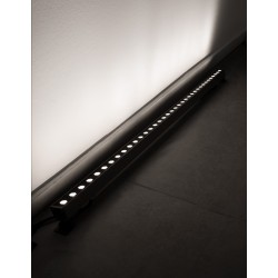 Wall Washer Satin Nickel Aluminium & Glass LED Chip Philips 15 Watt 746Lm 3000K DC24V Beam Angle 30o IP67 L: 100 W: 2.5 H: 3.5 c