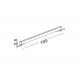Wall Washer Satin Nickel Aluminium & Glass LED Chip Philips 15 Watt 746Lm 3000K DC24V Beam Angle 30o IP67 L: 100 W: 2.5 H: 3.5 c
