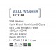 Wall Washer Satin Nickel Aluminium & Glass LED Chip Philips 15 Watt 746Lm 3000K DC24V Beam Angle 30o IP67 L: 100 W: 2.5 H: 3.5 c