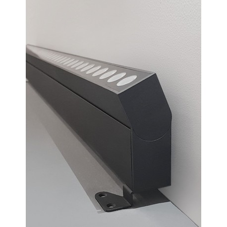 Wall Washer Sandy Black Aluminium & Glass LED Chip Cree 48 Watt 4700Lm 3000K DC24V Adjustable Beam Angle 30o IP67 L: 100 W: 6.5 