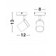 Sandy White Aluminium LED GU10 1x10 Watt 100-240Volt IP44 bulb excluded D: 12 W: 8 H: 13 cm 