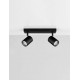 Sandy Black Aluminium LED GU10 2x10 Watt 100-240Volt IP44 bulb excluded L: 37 W: 12 H: 13 cm 