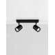 Sandy Black Aluminium LED GU10 2x10 Watt 100-240Volt IP44 bulb excluded L: 37 W: 12 H: 13 cm 