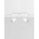 Sandy White Aluminium LED GU10 2x10 Watt 100-240Volt IP44 bulb excluded L: 37 W: 12 H: 13 cm 