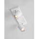 Sandy White Aluminium LED GU10 2x10 Watt 100-240Volt IP44 bulb excluded L: 37 W: 12 H: 13 cm 