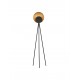 Matt Black & Gold Metal LED 12 Watt 220-240Volt 400Lm 3000K IP20 Switch On/Off Cable Length 290 cm D: 34 W: 42 H: 151 cm 