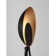 Matt Black & Gold Metal LED 12 Watt 220-240Volt 400Lm 3000K IP20 Switch On/Off Cable Length 290 cm D: 34 W: 42 H: 151 cm 