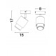 Satin Nickel Metal LED GU10 1x10 Watt 100-240 Volt IP20 bulb excluded D: 15 H: 17 cm 