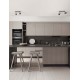 Satin Nickel Metal LED GU10 2x10 Watt 100-240 Volt IP20 bulb excluded L: 40 W: 14 H: 17 cm