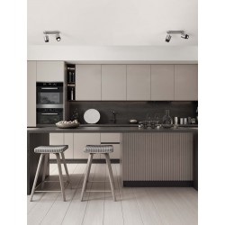 Satin Nickel Metal LED GU10 2x10 Watt 100-240 Volt IP20 bulb excluded L: 40 W: 14 H: 17 cm 