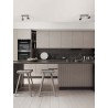 Satin Nickel Metal LED GU10 2x10 Watt 100-240 Volt IP20 bulb excluded L: 40 W: 14 H: 17 cm