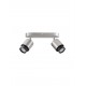 Satin Nickel Metal LED GU10 2x10 Watt 100-240 Volt IP20 bulb excluded L: 40 W: 14 H: 17 cm 