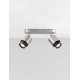 Satin Nickel Metal LED GU10 2x10 Watt 100-240 Volt IP20 bulb excluded L: 40 W: 14 H: 17 cm 