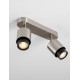 Satin Nickel Metal LED GU10 2x10 Watt 100-240 Volt IP20 bulb excluded L: 40 W: 14 H: 17 cm 