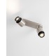 Satin Nickel Metal LED GU10 2x10 Watt 100-240 Volt IP20 bulb excluded L: 40 W: 14 H: 17 cm 