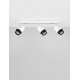 Sandy White Metal LED GU10 3x10 Watt 100-240 Volt IP20 bulb excluded L: 58 W: 14 H: 17 cm 