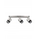 Satin Nickel Metal LED GU10 3x10 Watt 100-240 Volt IP20 bulb excluded L: 58 W: 14 H: 17 cm 