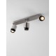 Satin Nickel Metal LED GU10 3x10 Watt 100-240 Volt IP20 bulb excluded L: 58 W: 14 H: 17 cm 