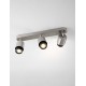 Satin Nickel Metal LED GU10 3x10 Watt 100-240 Volt IP20 bulb excluded L: 58 W: 14 H: 17 cm 
