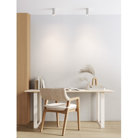 Sandy White Aluminium LED GU10 1x10 Watt 100-240 Volt IP20 bulb excluded D: 5.5 H: 10cm 
