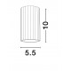 Sandy White Aluminium LED GU10 1x10 Watt 100-240 Volt IP20 bulb excluded D: 5.5 H: 10cm 
