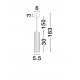 Sandy White Aluminium LED GU10 1x10 Watt 100-240 Volt IP20 bulb excluded D: 5.5 H1: 30 H2: 183cm 