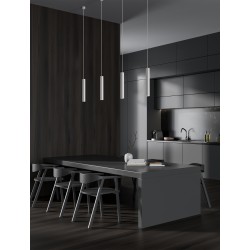 Sandy White Aluminium LED GU10 1x10 Watt 100-240 Volt IP20 bulb excluded D: 5.5 H1: 40 H2: 183cm 