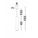 Sandy White Aluminium LED GU10 1x10 Watt 100-240 Volt IP20 bulb excluded D: 5.5 H1: 40 H2: 183cm 
