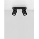 Sandy Black Aluminium LED GU10 2x10 Watt 230 Volt IP20 bulb excluded L: 22 W: 6.5 H: 12.5 cm 