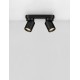 Sandy Black Aluminium LED GU10 2x10 Watt 230 Volt IP20 bulb excluded L: 22 W: 6.5 H: 12.5 cm 