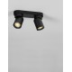 Sandy Black Aluminium LED GU10 2x10 Watt 230 Volt IP20 bulb excluded L: 22 W: 6.5 H: 12.5 cm 