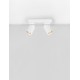 Sandy White Aluminium LED GU10 2x10 Watt 230 Volt IP20 bulb excluded L: 22 W: 6.5 H: 12.5 cm 