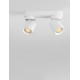 Sandy White Aluminium LED GU10 2x10 Watt 230 Volt IP20 bulb excluded L: 22 W: 6.5 H: 12.5 cm 