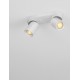 Sandy White Aluminium LED GU10 2x10 Watt 230 Volt IP20 bulb excluded L: 22 W: 6.5 H: 12.5 cm 