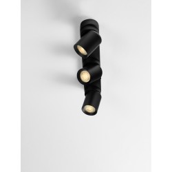 Sandy Black Aluminium LED GU10 3x10 Watt 230 Volt IP20 bulb excluded L: 39 W: 6.5 H: 12.5 cm 