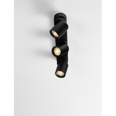 Sandy Black Aluminium LED GU10 3x10 Watt 230 Volt IP20 bulb excluded L: 39 W: 6.5 H: 12.5 cm 