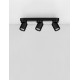 Sandy Black Aluminium LED GU10 3x10 Watt 230 Volt IP20 bulb excluded L: 39 W: 6.5 H: 12.5 cm 